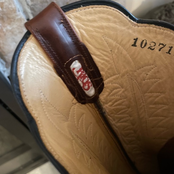 Brown and Navy Custom Rios of Mercedes Cowboy Boots - Picture 4 of 6